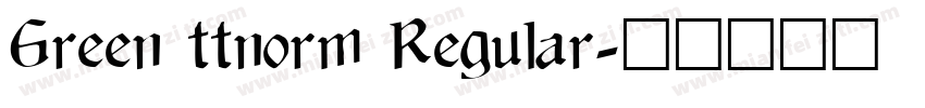 Green ttnorm Regular字体转换